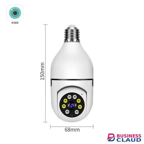CALUS V380 Pro E27 PTZ Camera For Real-Time Video – 720P Smart Wi-Fi CCTV Bulb In E27 Socket Lamp Holder