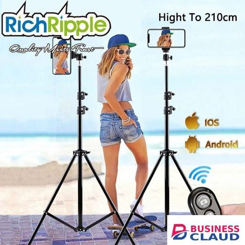 RichRipple 4in1 Pack Phone Camera Tripod Stand 1/4 Screw Head Remote Control Selfie