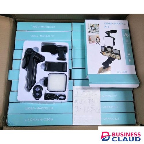 AY-49 LED Ring Light Kit with Tripod for Phone Videos