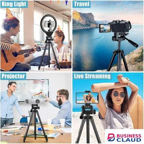 57 inch Phone Tripod, Lightweight Tripod Aluminum Portable Smartphone Tripod