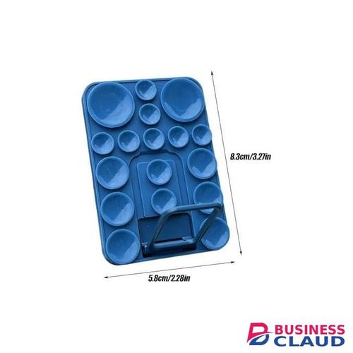 Silicone Suction Cup Phone Holder - Blue Octobuddy Stand for All Phones