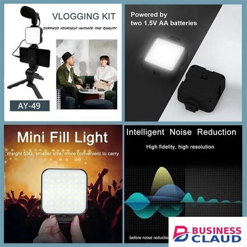 AY-49 Travel Video Kit with Adjustable LED Fill