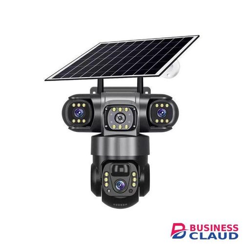 Ptz Outdoor Security Cloud Storage Human Detection 4G Simcard Dual Lens 3 Screen Solar Camera