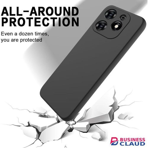 INFINIX Smart 8 Solid Color Silicone Soft Phone Cover Case + Earbuds + Phone Ring