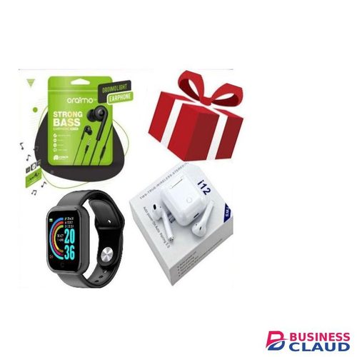 Oraimo Earpods 12 plus smart watch plus oraimoo cable quality productb