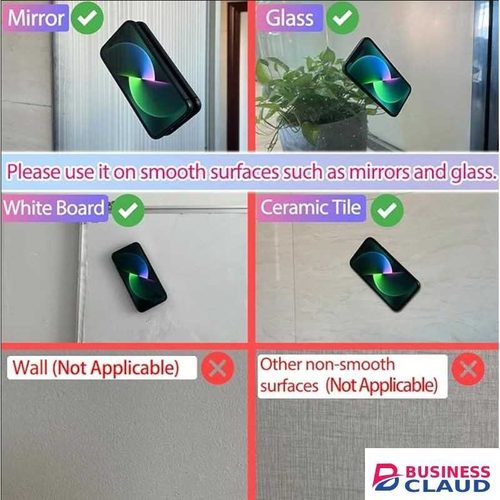 Self-Adhesive double sided Silicone Phone Anti-Slip 24 Suction Cups - Durable, Easy to Use, Long-Lasting Phone Grip for Mobile Devices & Power Banks, Compatible with Most Smartphones- BRIGHT RED