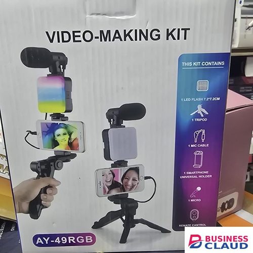 AY49 RGB LED Fill Light & Vlogging Kit – Complete Video Solution For Professional-Looking Content