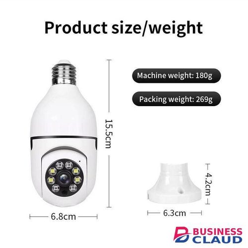CALUS E27 Light Bulb Security Camera WiFi Smart 1080p Full HD View