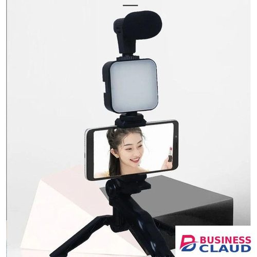 AY-49 Personal Video Recording Kit With Compact LED Light, Tripod And Mic For Fast Video Projects