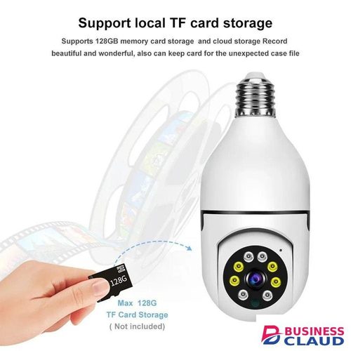 CALUS Wireless Smart Bulb Camera 360° Panoramic PTZ WiFi Home Security CCTV