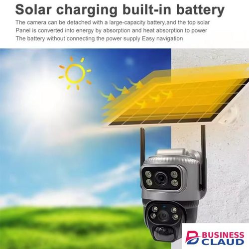SOLAR POWERED SIM CARD CCTV CAMERA DUAL LENS 4mp - Smart Tech For Smart Living