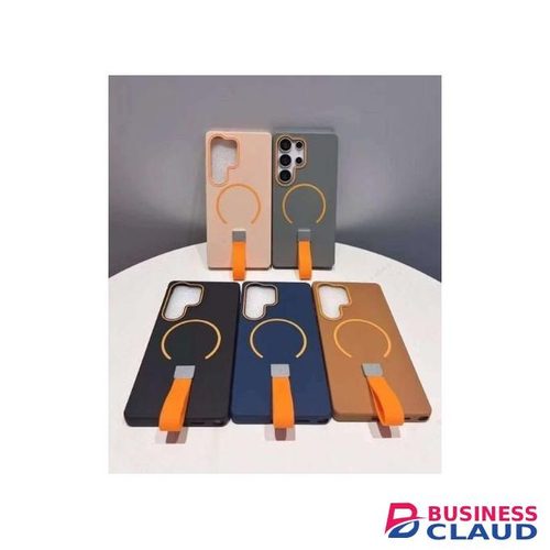 MagSafe Wireless Charge Silicone Strap Grip Matte Magnetic Protective Case with Slim Anti-Fingerprint Design for Samsung Galaxy A26 - Brown