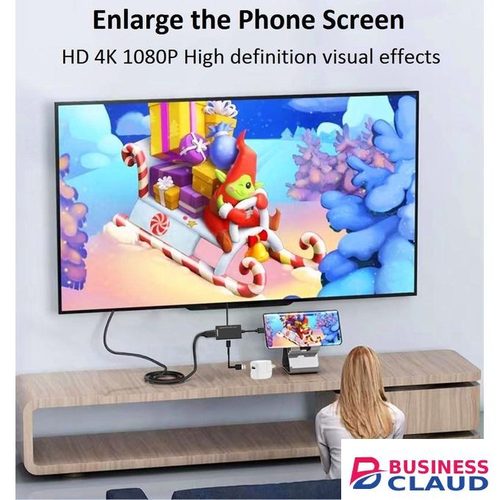 MHL Micro USB to HDMI Cable Adapter, MHL 5pin Phone to HDMI 1080P 4K Video Graphic for Samsung Galaxy/LG/Huawei ect. Android Smart Phones That with MHL Function