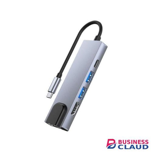 5-IN-1 USB C Hub Type-C Hub HDMI Rj45 Lan Adapter