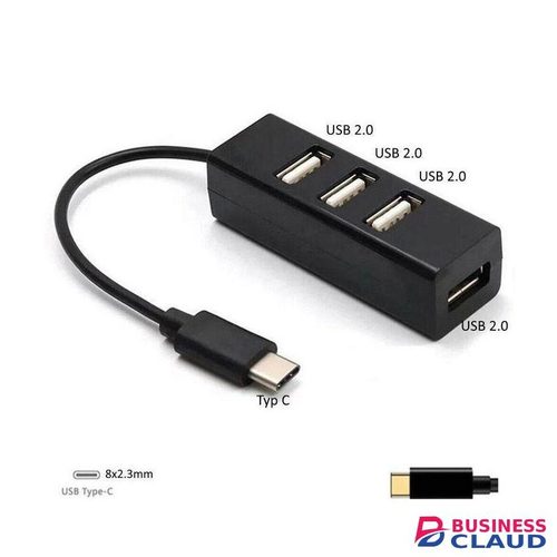 USB Type-C 4-Port Hub – USB 3.1 High Speed for PC, Mac, Smartphone