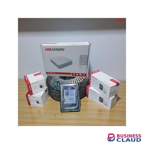 Hikvision 4 1080P Full HD 2MP Cameras Best Home Security System Kit with Live Smartphone View, Night Vision LEDs, Motion Detection Alerts, Cloud Backup, Outdoor Indoor Waterproof, Easy Setup, 500GB Harddisk