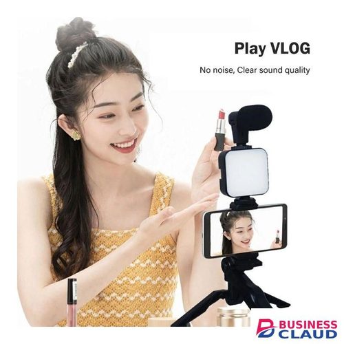 AY-49 2024 Video Set with LED Light and High-Quality Microphone