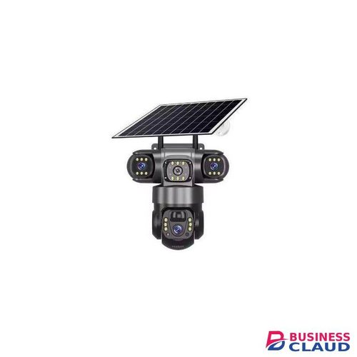 Solar Light V380 Solar Powered 6MP Security CCTV Wireless LTE 4G PTZ Camera Smart 3 Lens and 3 Screen Solar Camera