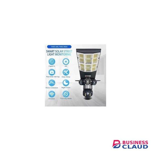 Solar Light 4G 6MP Outdoor Multi Lens Three Screens Ptz Human Detection Solar Street Light with Cctv Camera 4g
