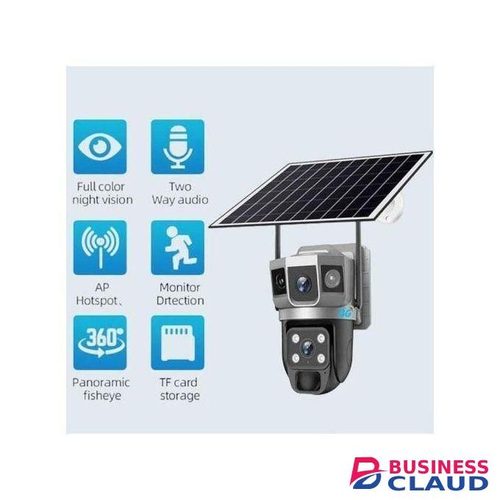Ptz Auto Tracking Human Detection 4G Simcard Dual Lens 3 Screen Solar Camera