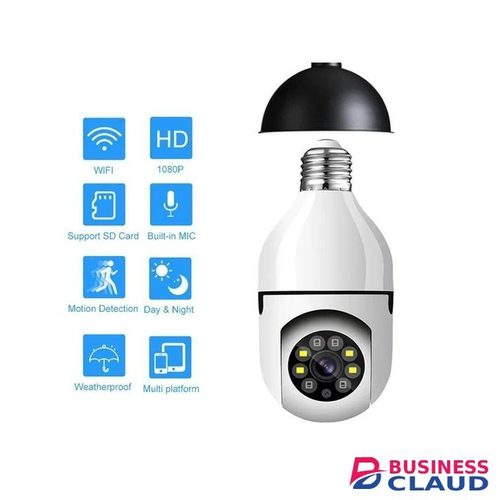 CALUS 360° Panoramic Smart Bulb Camera V380 Pro – 1080P HD WiFi PTZ Motion Detection Home Security CCTV