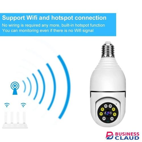 CALUS Wireless Home Security Bulb Camera E27 PTZ 720P Wi-Fi CCTV With V380 Pro App And 360° Panoramic View