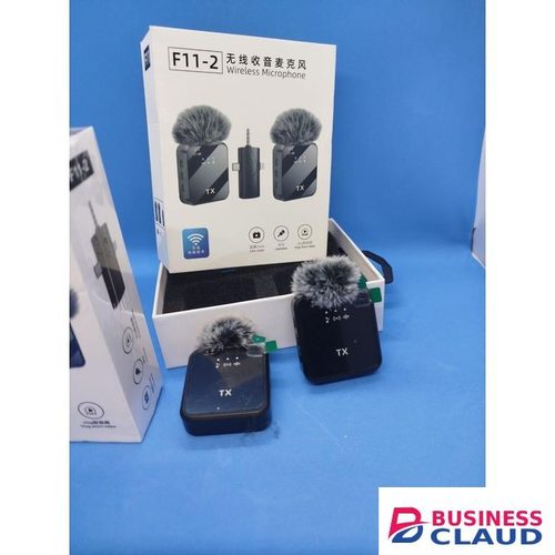F11-2 3-in-1 Wireless Lavalier Mic for Smartphone, PC, & Tablet – Noise Cancelling & Bluetooth Accompaniment