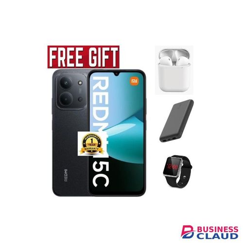XIAOMI Redmi 15C, 6.9', Up to 16GB Extended RAM + 256GB Storage, 6000 mAh (Dual Sim) 1 Year warranty COMES WITH FREE LED WATCH, POWERBANK AND AIRPODS green FOR YOU black