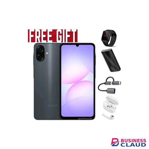 Samsung Galaxy A07, 6.7'' Display, 4GB RAM + 64GB Storage(Dual Sim) 50MP Camera, 5000mAh -2 YEARS WARRANTY COMES WITH FREE GIFTS ( AIRPODS + SMART WATCH +POWERBANK+OTG ) FOR YOU