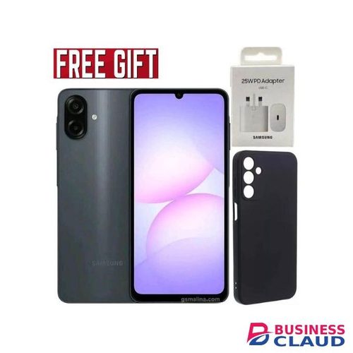 Samsung Galaxy A07, 6.7'' Display, 4GB RAM + 64GB Storage(Dual Sim) 50MP Camera, 5000mAh -2 YEARS WARRANTY COMES WITH FREE GIFTS (C TO C HEADER + SILICONE COVER ) FOR YOU (Black)