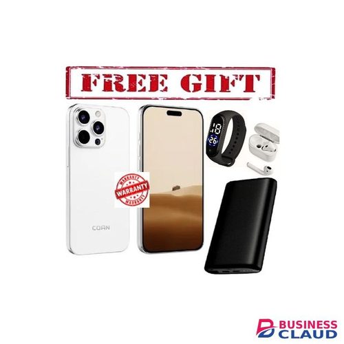 Corn BRAND NEW COCO 20 ULTRA 4G, 6.9" HD+, STORAGE ROM 128GB RAM 12GB STRONG BATTERY 5100 mAh DOUBLE SIM CARD SMART PHONE ON OFFER,13MP SEILFE 32MP TYPE-C COMES WITH FREE STRAP WATCH, POWERBANK AND AIRPODS FOR YOU white