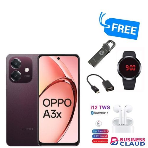 Oppo A3X,128GB ROM & 4GB RAM,4G,45W,5100MAH,ANDROID 14, & FREEBIES,SPLY"