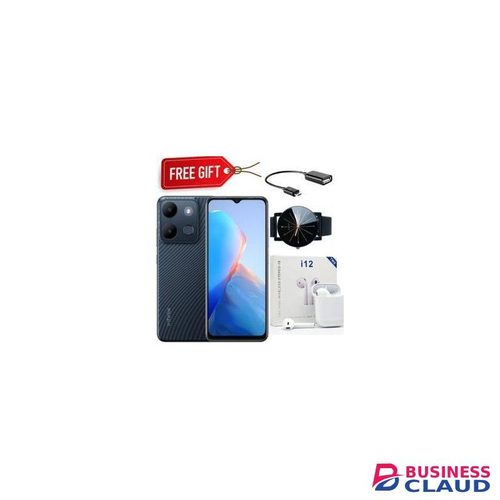Infinix Smart 7 Plus 6.6" HD+, 64GB ROM + 3GB RAM Expandable To 6GB 6000mAh -BLACK