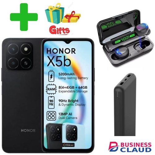 Honor X5B 6.56'' Displays, 4GB RAM + 64GB ROM, 5200mAh, Android 14, Dual sim+AWESOME GIFTS+1 YEAR WARRANTY
