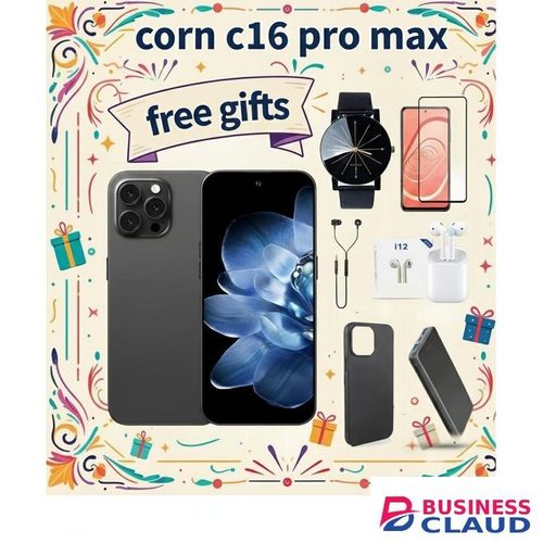 Corn C16 Pro Max //64GB Storage +5(2+3Extended ) RamUnlocked Cell Phone, Android 6.6"HD +WATERDROP SCREEN 13MP Main Camera,8mp Front Camera 5000mAh Dual SIM, Face ID, Smart Phone
