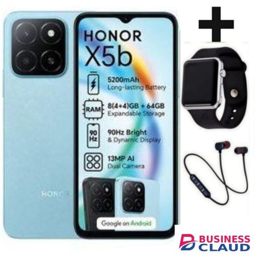 Honor X5B 6.56'' Displays, 4GB RAM + 64GB ROM, 5200mAh, Android 14, Dual SIM SPORT LED