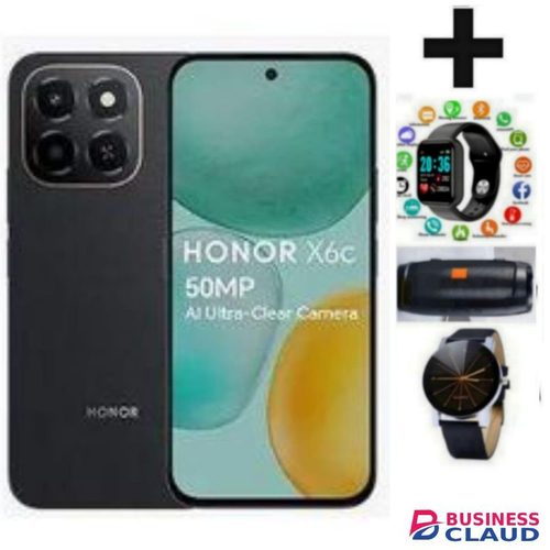 Honor X6C 6.61'' Displays, 6GB RAM + 128GB ROM, 5300mAh, Android 14, 50MP CAMERA, Dual SIM WATCH WEB