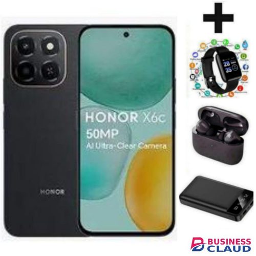 Honor X6C 6.61'' Displays, 6GB RAM + 128GB ROM, 5300mAh, Android 14, 50MP CAMERA, Dual SIM P. BANK PODS