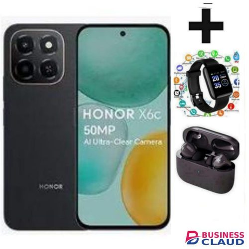Honor X6C 6.61'' Displays, 6GB RAM + 256GB ROM, 5300mAh, Android 14, 50MP CAMERA, Dual SIM PODS