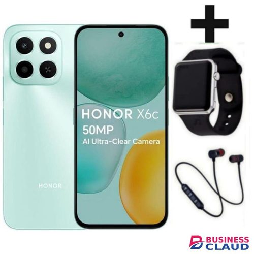 Honor X6C 6.61'' Displays, 6GB RAM + 256GB ROM, 5300mAh, Android 14, 50MP CAMERA, Dual SIM WATCH SPORT