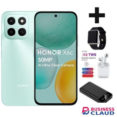 Honor X6C 6.61'' Displays, 6GB RAM + 256GB ROM, 5300mAh, Android 14, 50MP CAMERA, Dual SIM I12 LED