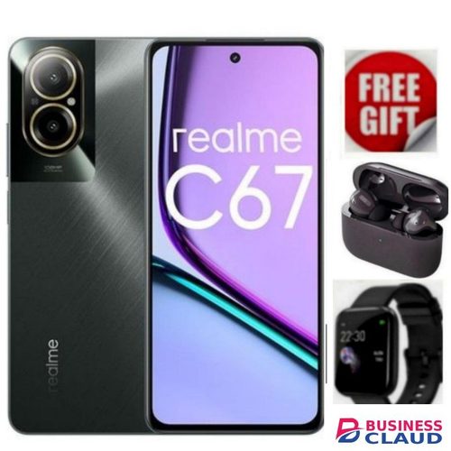 Realme C67 8GB RAM + 256GB Storage, 6.72'' Inch,5000mAh battery+EARPODS+WATCH