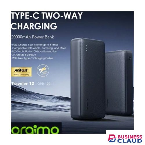 Oraimo BEST SMARTPHONE Longlasting Power Banks 20000mAh PowerBank Compact Slim Fast Charger With Charging USB Cable