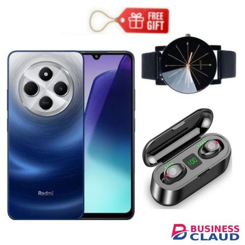 XIAOMI Redmi A3 pro Blue, 6.88" Android 14 (128GB ROM + 4GB RAM) Dual Sim, 50MP, 5160MAh, Mediatek+F F9 earbuds + Watch