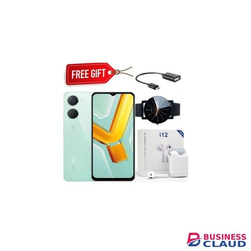 Vivo Y03 6.56" 64GB + 4GB RAM (Upto 8GB RAM) 5000mAh (Dual sim) - Gem Green + Free Gifts