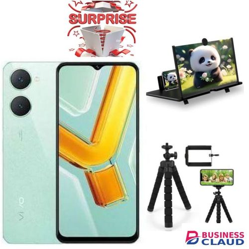 Vivo Y03 - 6.56'' - 4GB RAM + 128GB ROM - Dual SIM - 5000mAh - Gem Green PLUS AMAIZING GIFTS(MAGNIFIER, TRIPOD)