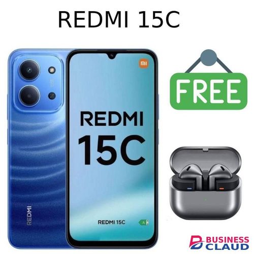 XIAOMI Redmi 15C, 6.9'',up to 8GB Extended RAM(4+4)+ 128GB Storage, Battery: 6000 mAh,1 YEAR WARRANTY - Blue
