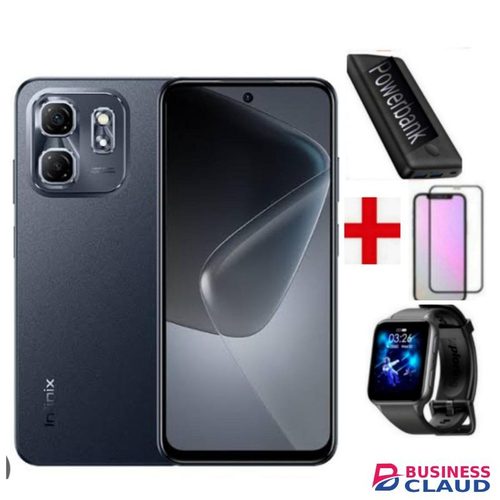 Infinix Hot 60i 6.7 '', 6GB RAM+128GB Storage,5000 MAh Battery+ POWERBANK+PROTECTOR+WATCH