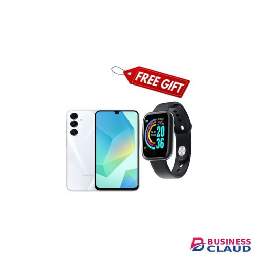 Samsung Galaxy A16, 4GB+128GB ROM 6.7" HD, Android 14,50MP-Camera, Battery-5000mah - White+Smartwatch