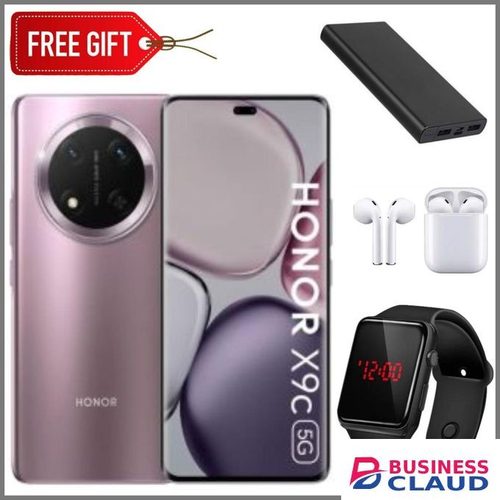 Honor X9C 6.78'' Displays, 12GB RAM + 256GB ROM, 6600mAh, Android 14, 65W, Dual SIM - Titanium Purple+Free LEDwatch+Powerbank+Earpods